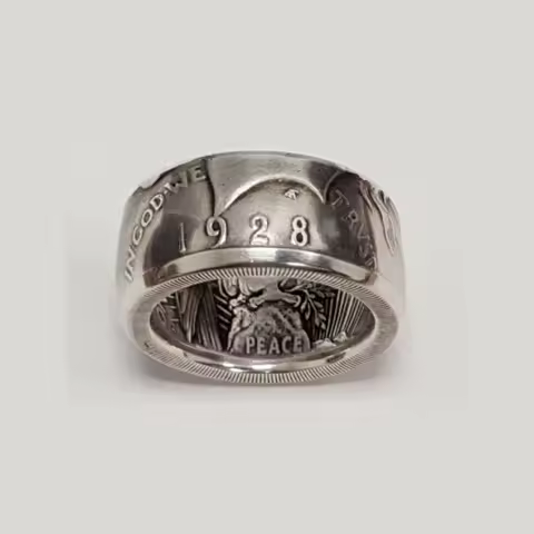 Vintage Style Minimalist Silver Color Digital Age Ring Luxury Temperament Accessories for Anniversary Party Originality Jewelry