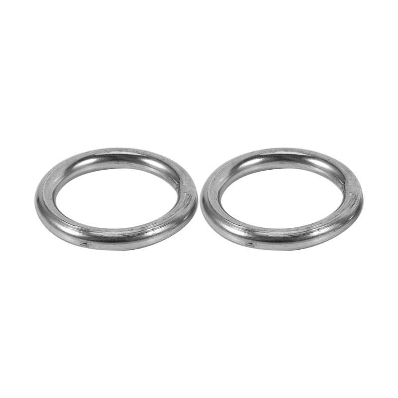 Aço inoxidável soldado redondo O Rings, M4 x 30mm, Strapping, 30 Pcs