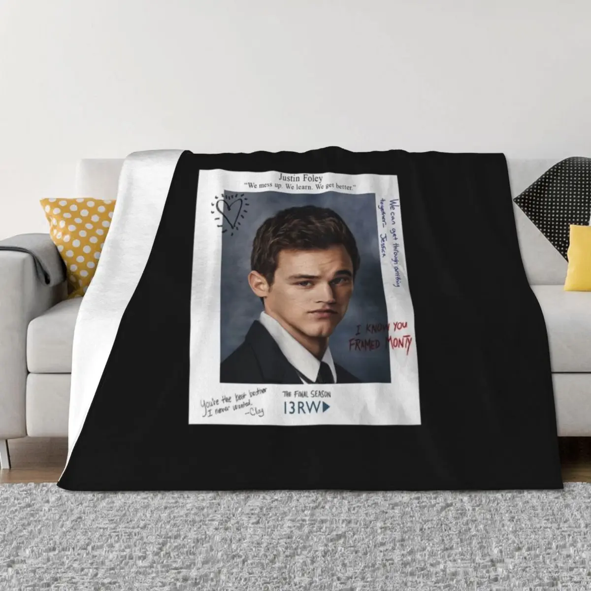 

JUSTIN FOLEY - 13RW FINAL SEASON Throw Blanket Decorative Throw Luxury Throw Extra Large Hair Blankets