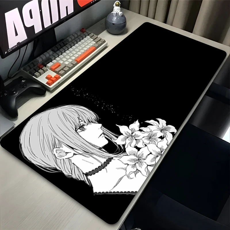Mouse Pad Anime Mouse Mat Gamer C-chainsaw Man Makima Gaming Accessories Mousepad Large Keyboard DeskMats Computer Keyboard Pad