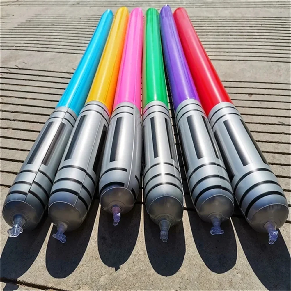 3pcs New Kids Fun Outdoor Inflatable Lightsaber Laser Sword Toy 87cm Inflatable Stick Pvc Inflatable Sword for Children Gift