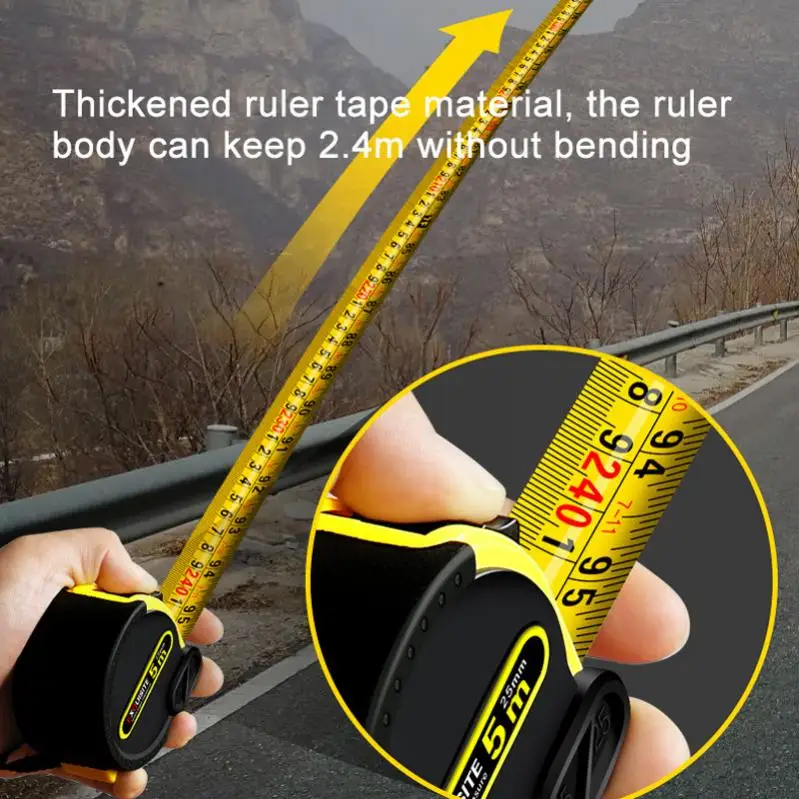 Steel Tape Measure Retractable 3M 5M 7.5M 10 Meters Thickened Self-locking Woodworking Tool Precise Clear Metric Tape Ruler