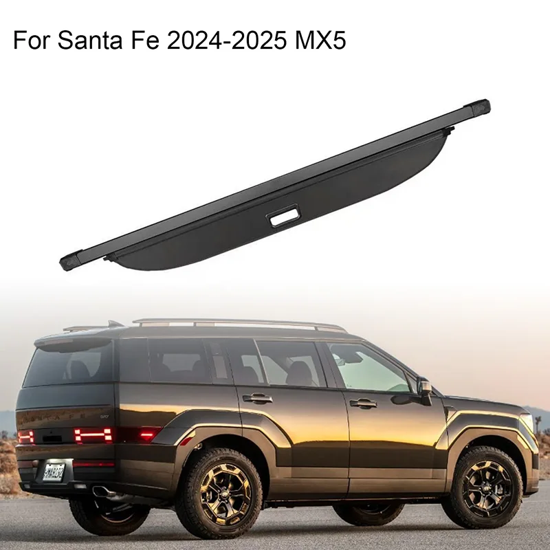 

Trunk Curtain Cover Organizer For Hyundai Santa Fe 2024-2025 MX5 Rear Rack Partition Shelter Shield Shade Luggage Storage