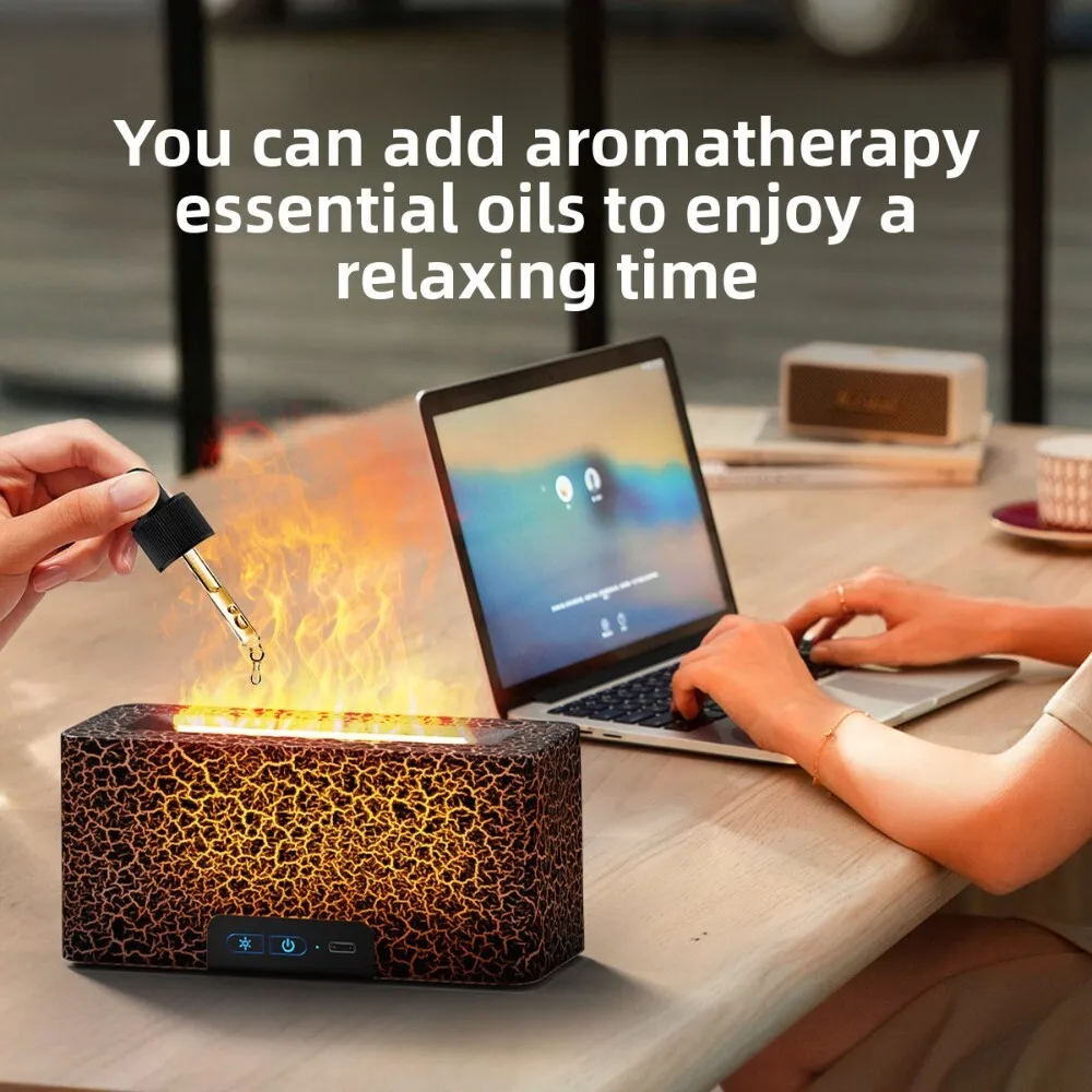 

Colorful Atmosphere Ice Crack Humidifier for Home Dorm Office Desktop Decor Air Purifier Aromatherapy Essential Oil Diffuser
