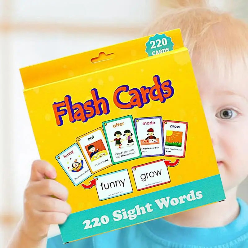 อ่าน Flashcards 220 Sight Words แฟลชการ์ดการเรียนรู้และของเล่นเพื่อการศึกษา Sight Word เกมอ่านแฟลชการ์ดสําหรับ Homeschool