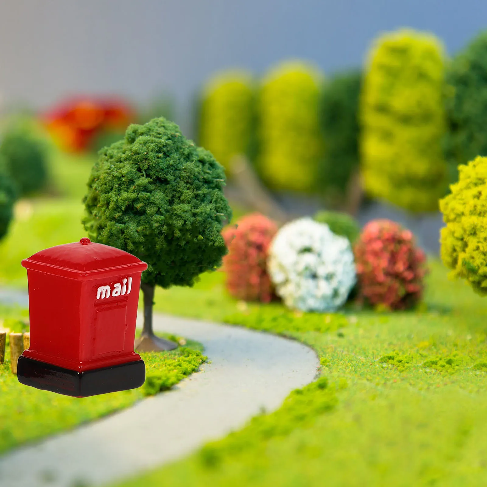 4 Stück kleine Briefkasten, Ornamente, Harzmaterial, sicher, langlebig, Miniatur-Landschaftsbau-Dekoration, Mini-Briefkasten, Miniatur-Briefkasten