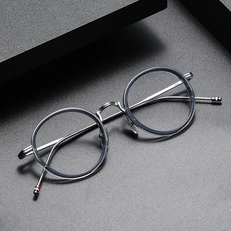 OLAMINS​ Rectangular Eyeglasses Frames Business Men Anti Blue Light Glasses Full Rim Eyewear For Men Spectacles Holder TBX-906