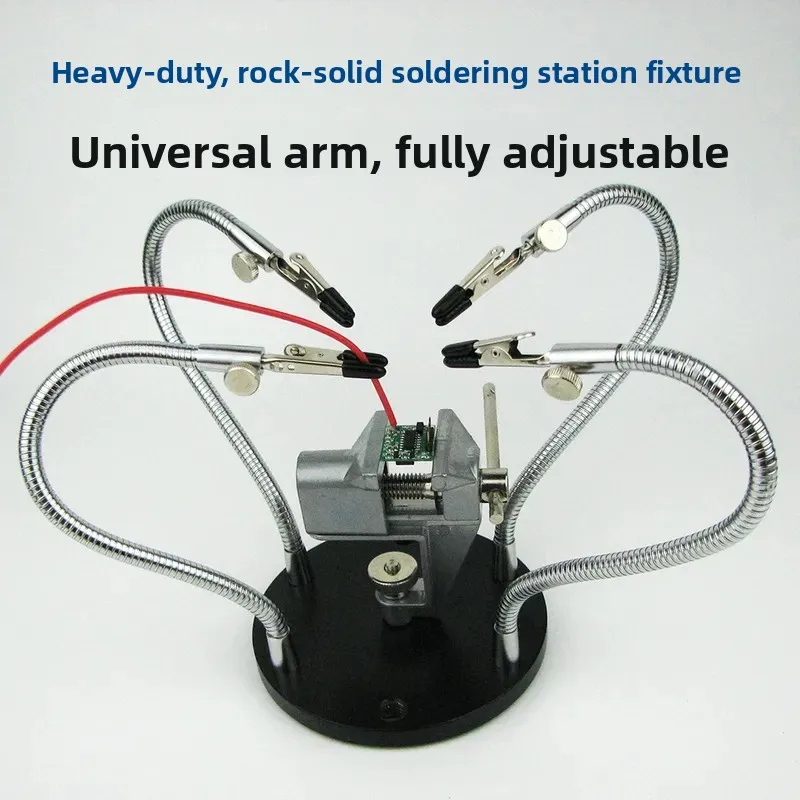 For Super Stable Welding Auxiliary Fixture with Soldering Iron Frame Magnifying Glass Table Pliers and Maintenance Lamp for