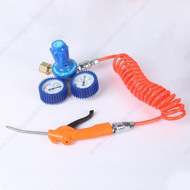 

Good Quality High Pressure Helium Reducer Regulator Brass Balloon Filler Regulator With Spray Probe Gun Wedding Event Party FX