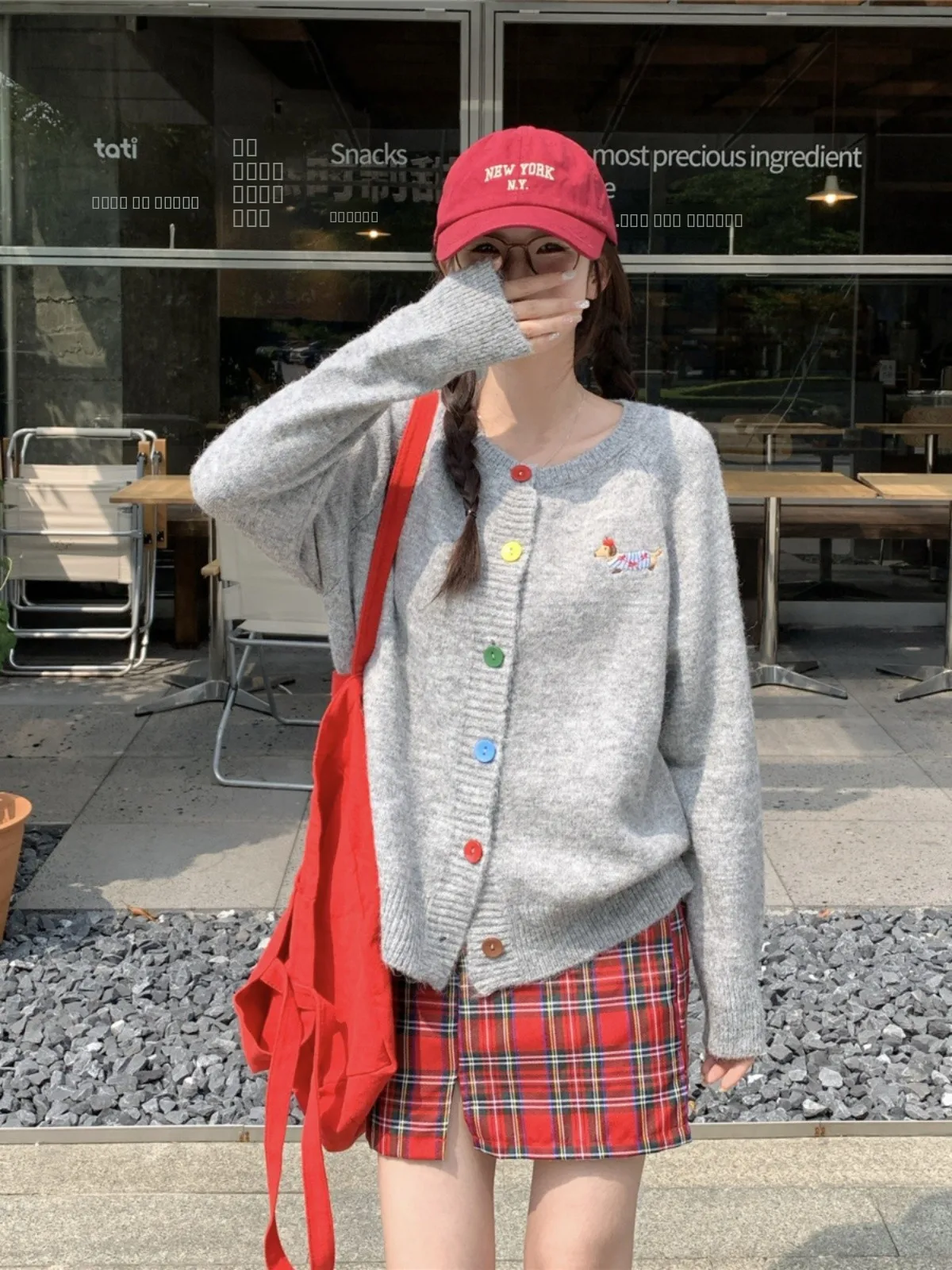 سترة محبوكة ناعمة مطرزة ملابس خارجية نسائية صيفية فضفاضة للتخسيس كاجوال محبوكة بزر واحد #5