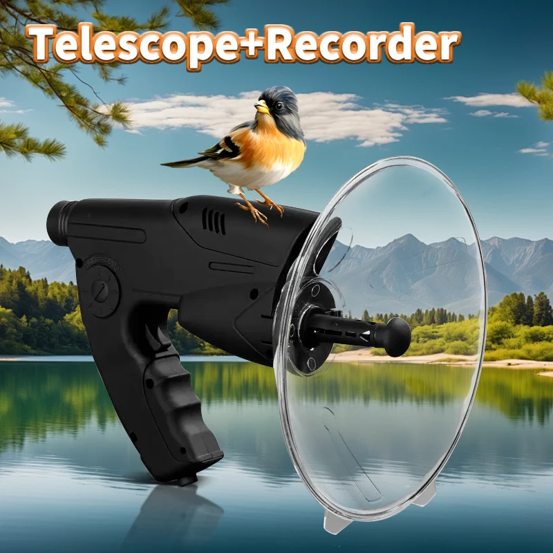 

Binoculars 8X Telescope Bird-Watching With Microphone Beginner-Friendly Bak4 Prism IPX4 Waterproof For Recording Bird Calls