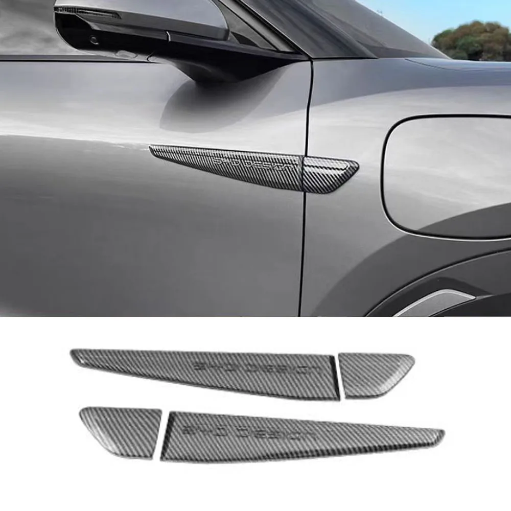 

For BYD Yuan UP yuan pro 2023 2024 2025 Carbon Fiber Patterned Leaf Panel Door Side Label Sticker Three-dimensional Car Sticker