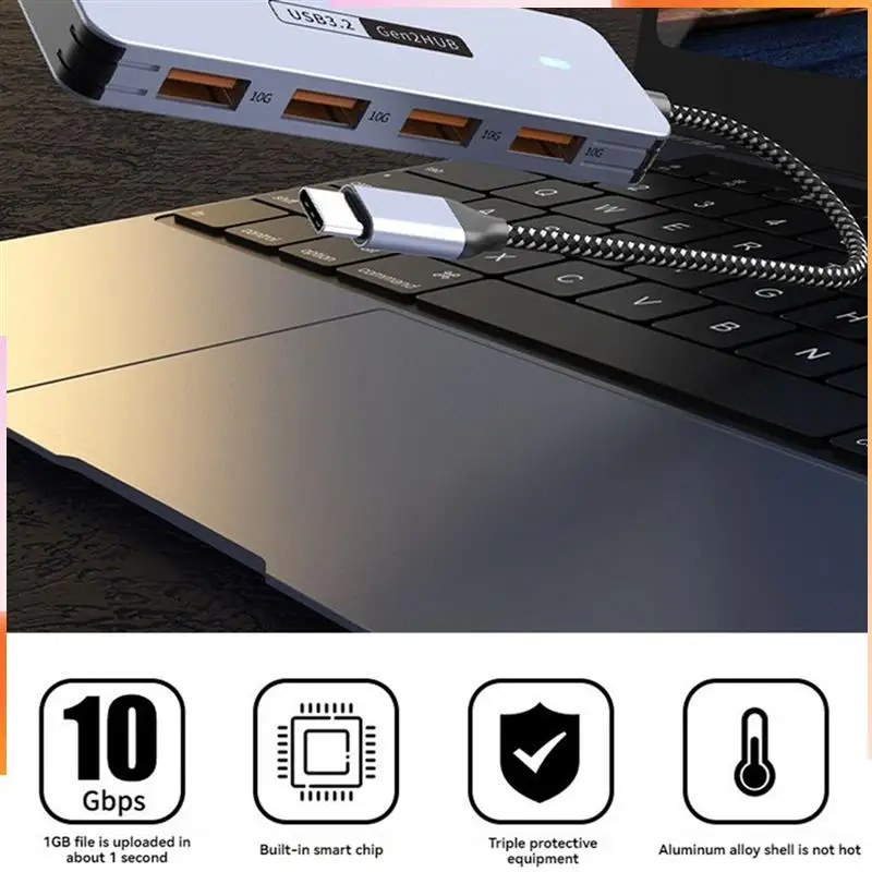 A92Z 3X 10Gbps USB 3.2 GEN2 HUB USB C HUB Divisor USB de alta velocidade USB Type-C 3.2 HUB