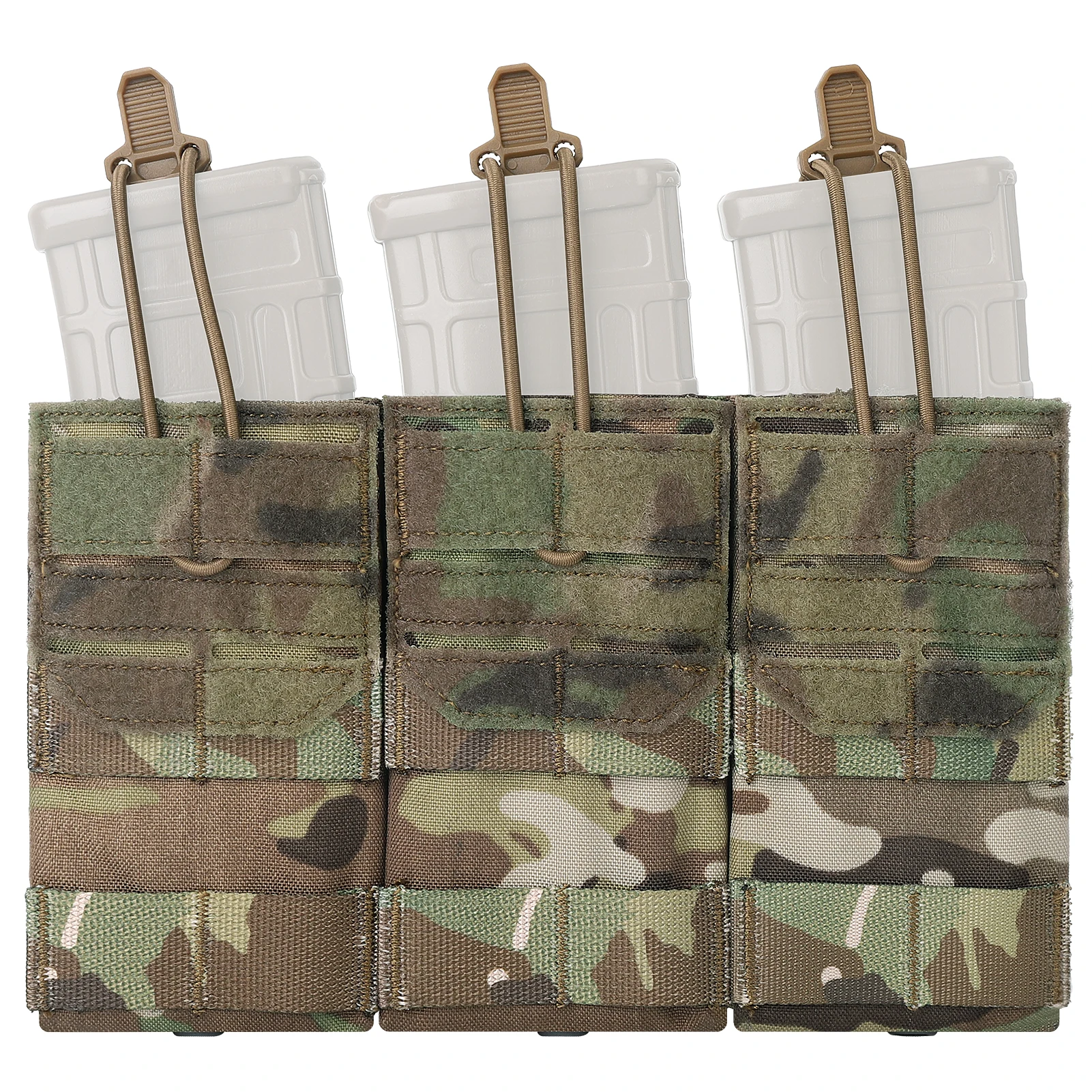 KRYDEX Taktische MOLLE Dreifach-Magazintasche Offene Oberseite 556mm Magazintasche für M4 M16 AR15 Jagd- und Airsoft-Zubehör – Detail 1