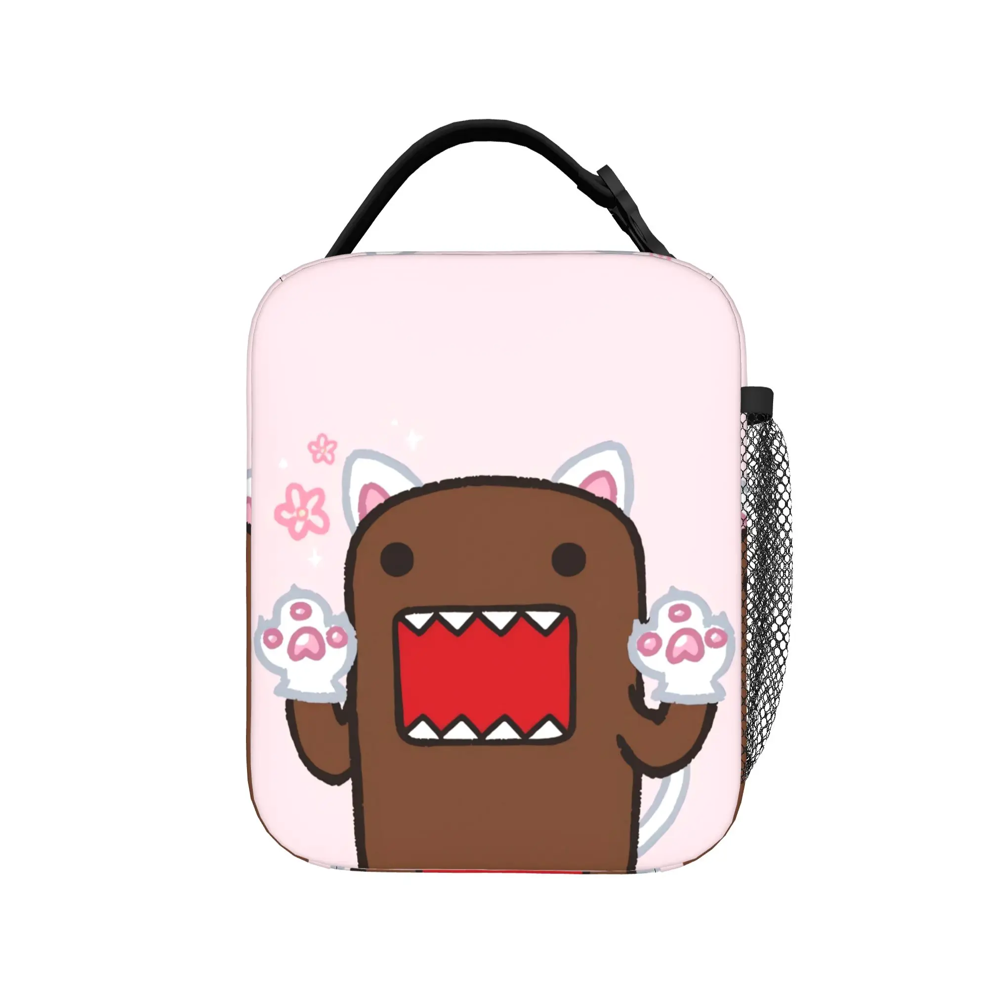Cute Domo Kun Lunch Bag  Fashion Lunch Box For Women Office Portable Cooler Bag Oxford Print Tote Food Bags