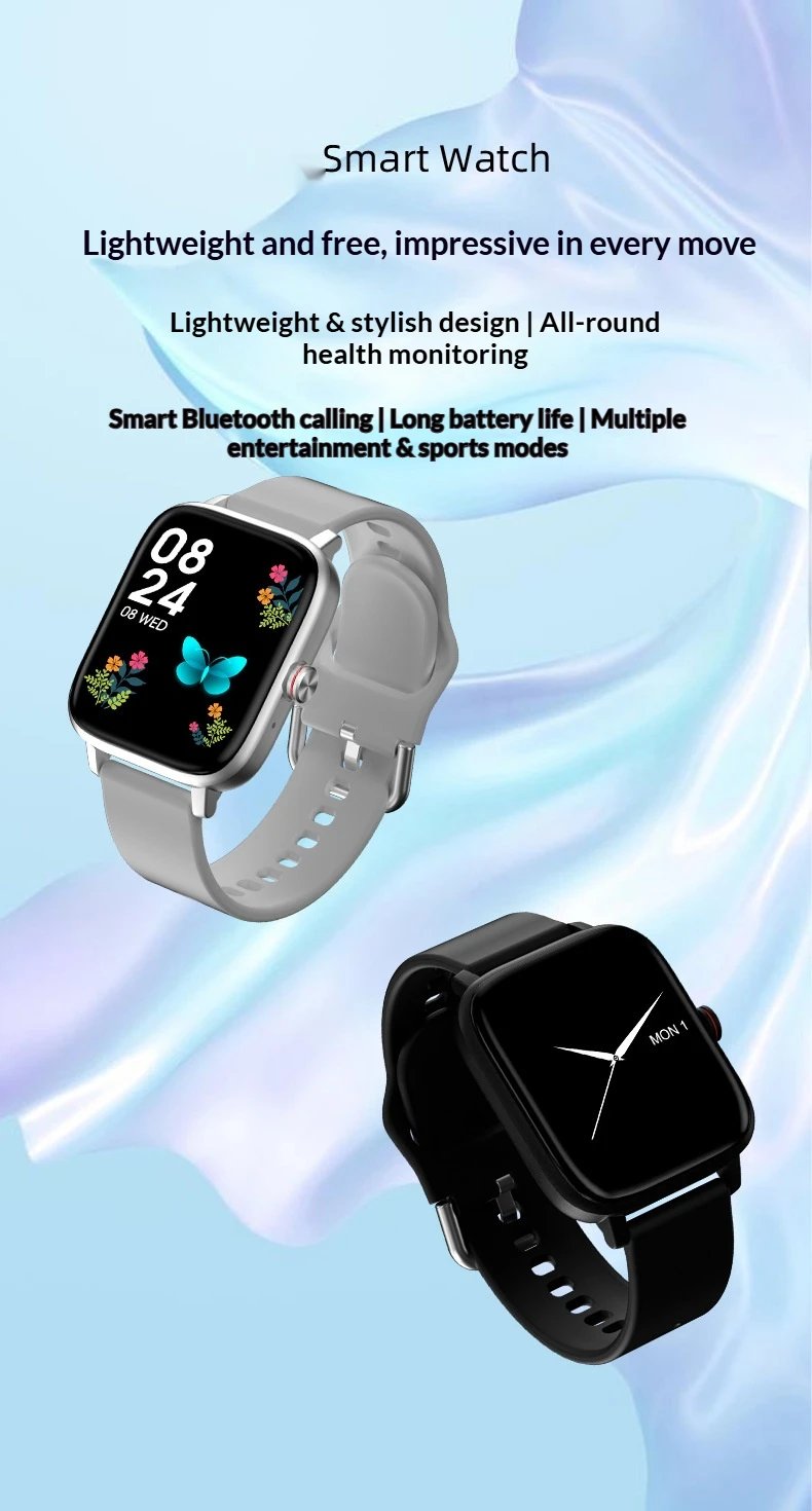 

НОВЫЕ умные часы с настраиваемым циферблатом 1.69'', функцией звонков по Bluetooth, водонепроницаемые, для женщин, фитнес-трекер, монитор сердечного ритма, совместимость с Android и iOS