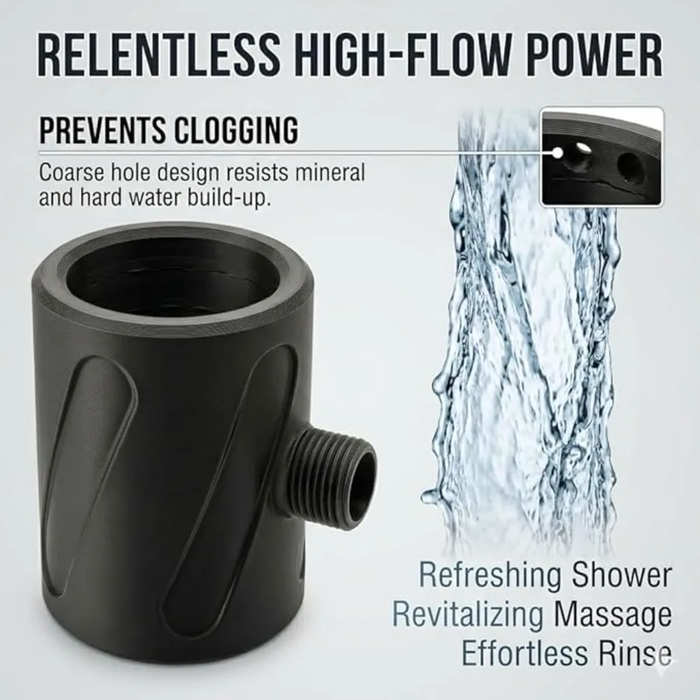 3D Printed Men Handheld Shower Head High Pressure Spiral Nozzle Flushing Massage Circular Shower Head Shower Accessories 1PC