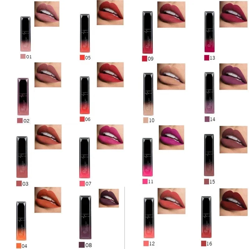 Wasserdicht Nude Matte Samt Glossy Lip Gloss Lippenstift Lip Balm Sexy Red Lip Tint 21 Farben Frauen Mode Make-Up Lippenstift rohr