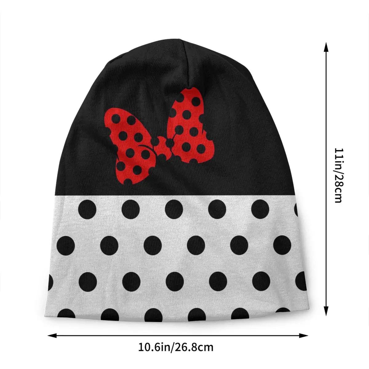 Cartoon Minnie Classic Polka Dots Skullies Beanies Caps For Men Women Unisex Outdoor Winter Warm Knitting Hat Adult Bonnet Hats