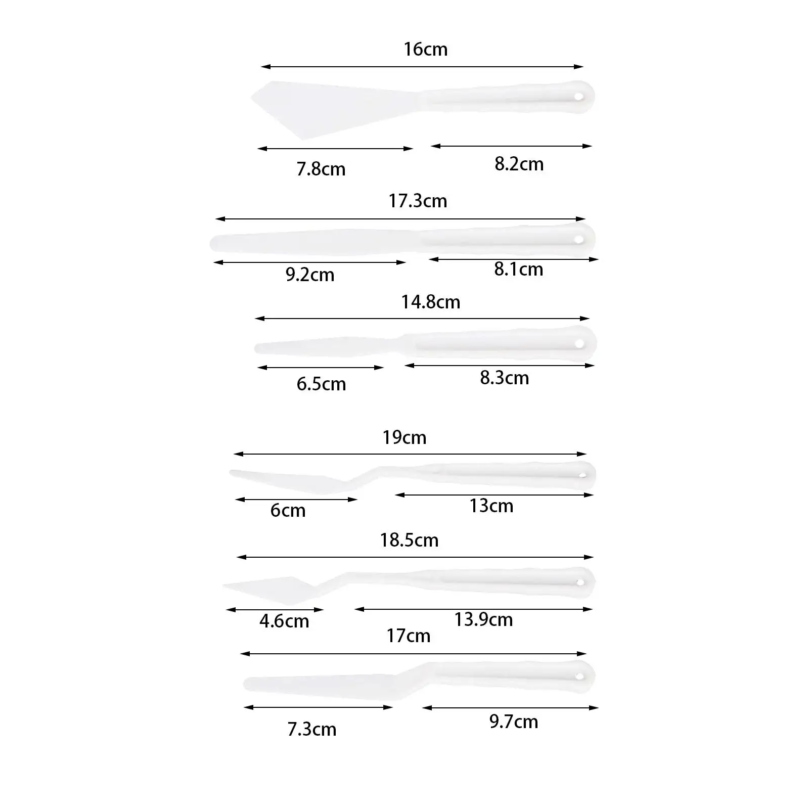 2x6 шт. нож для палитры нож для размазывания поддонов для акварельных холщовых акриловых красок