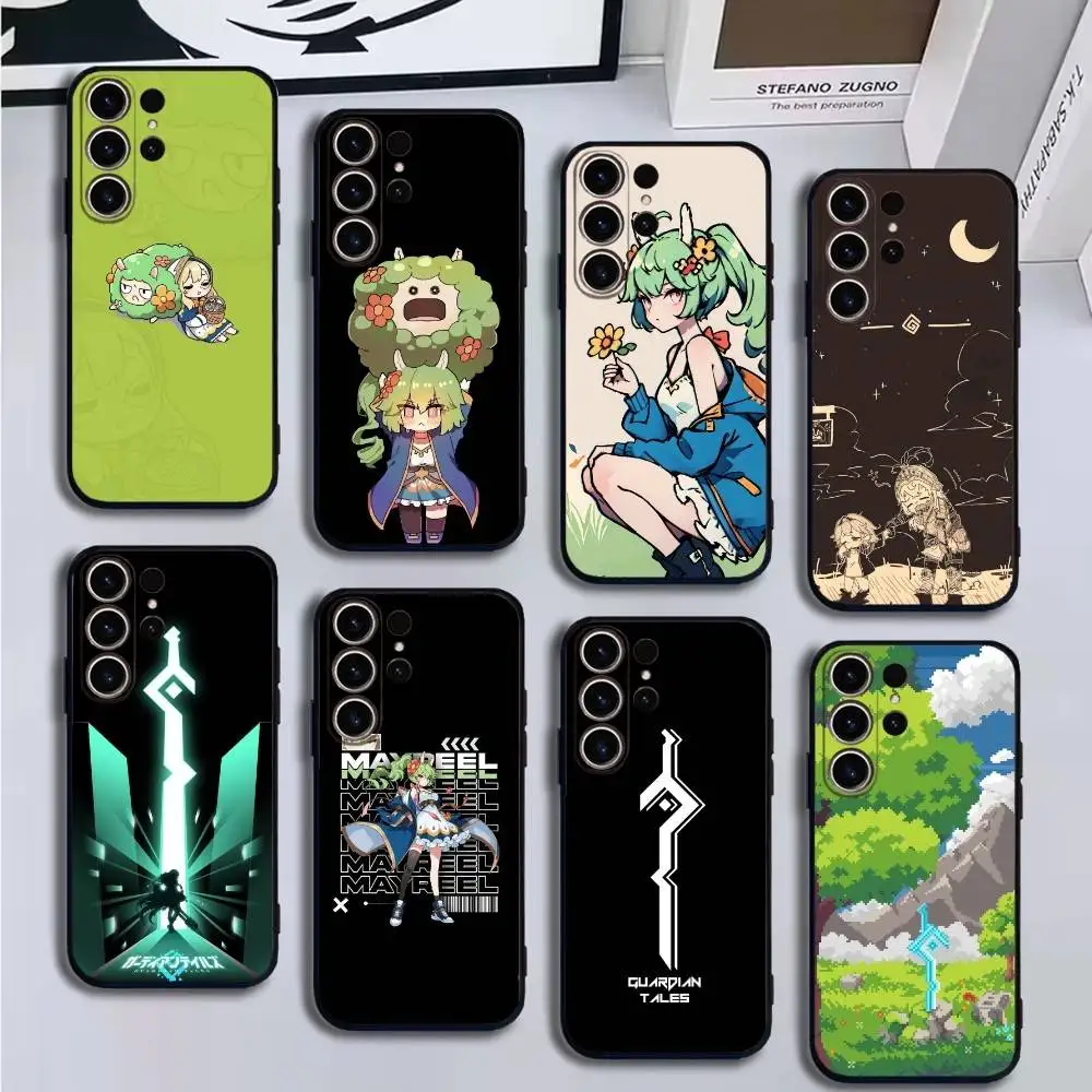 

Guardian Tales green hair Phone Case For SamsungS25,24,21,22,23,30,Ultra,20,Plus,Fe,Lite,Note,10,9,Soft Black Cover
