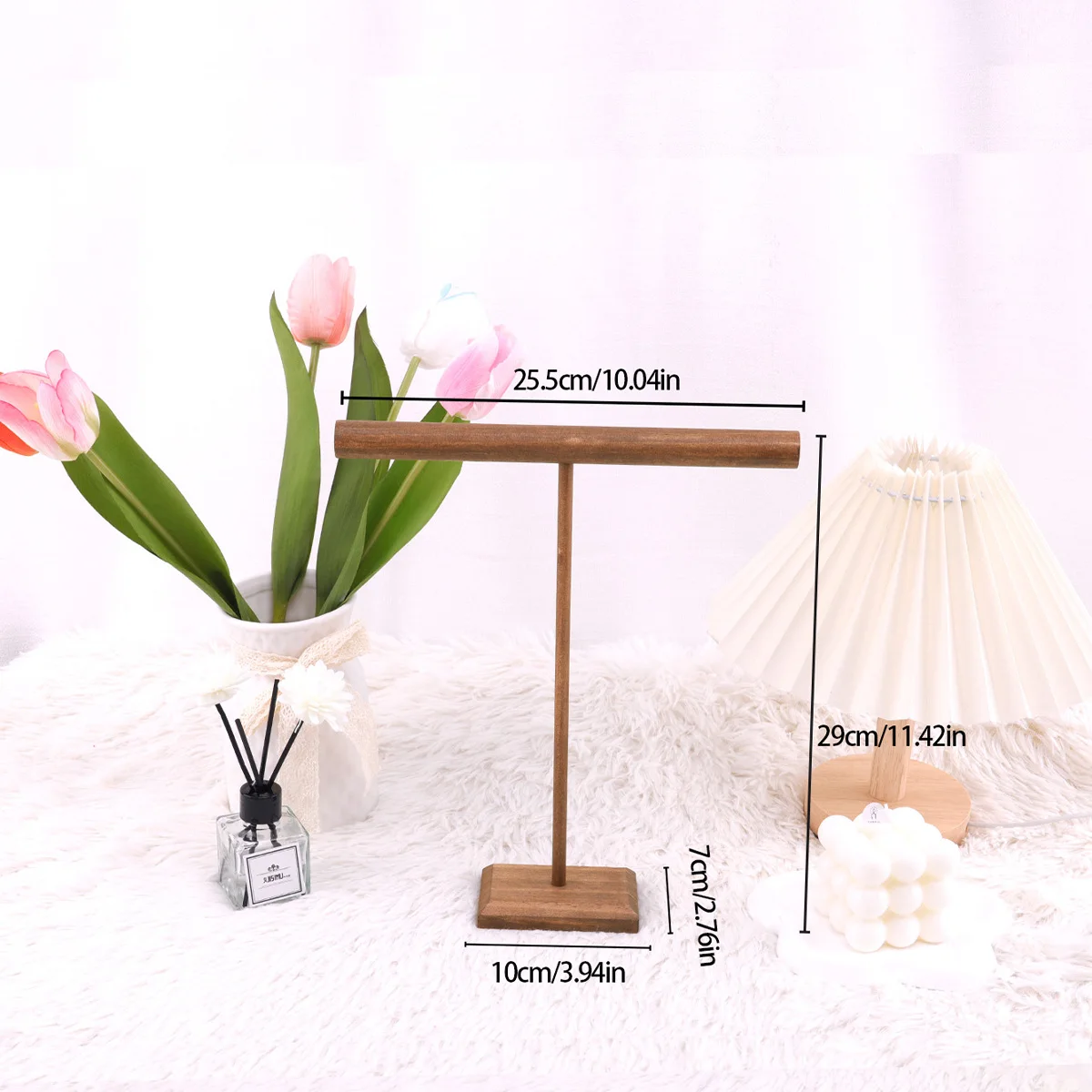 Holz Schmuck Armband Lagerung Display Kette Uhr T-Bar Rack Organizer Harte Ständer Halter Schmuck Display Armband Display Rack