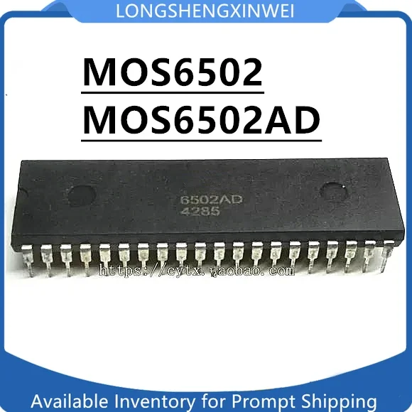 1PCS MOS6502 MOS6502AD MOS6502A Direct Insertion DIP-40 Microprocessor Chip New Original in Stock