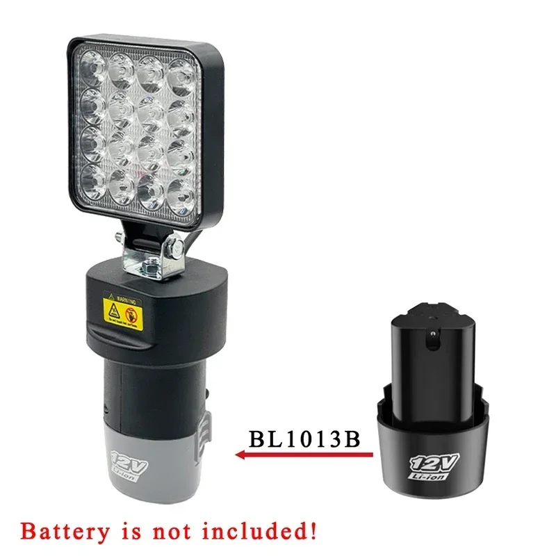 Portable Lamp Handheld Lanter for Lomvum DeYun ZhiPu FuGe 12V Lithium Battery BL1013B 16 Beads LED Working Light Spotlight Torch