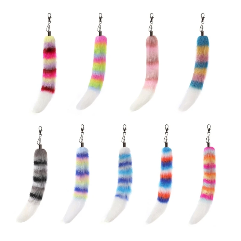 Animal Tail Key Holder Purse Bag Charm Keychain Pendants