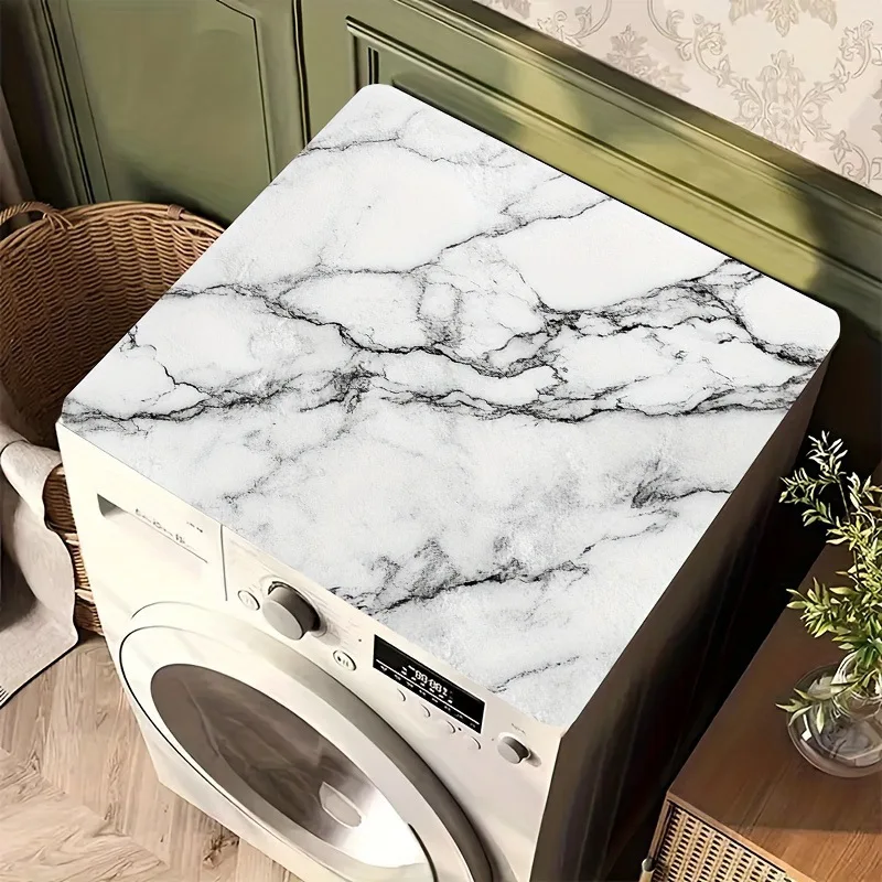 VIKAMA Ins Fresh Washing Machine Cover Pad, Suction Drum Washing Machine Dust Pad, Simple Nordic Style Countertop Pad