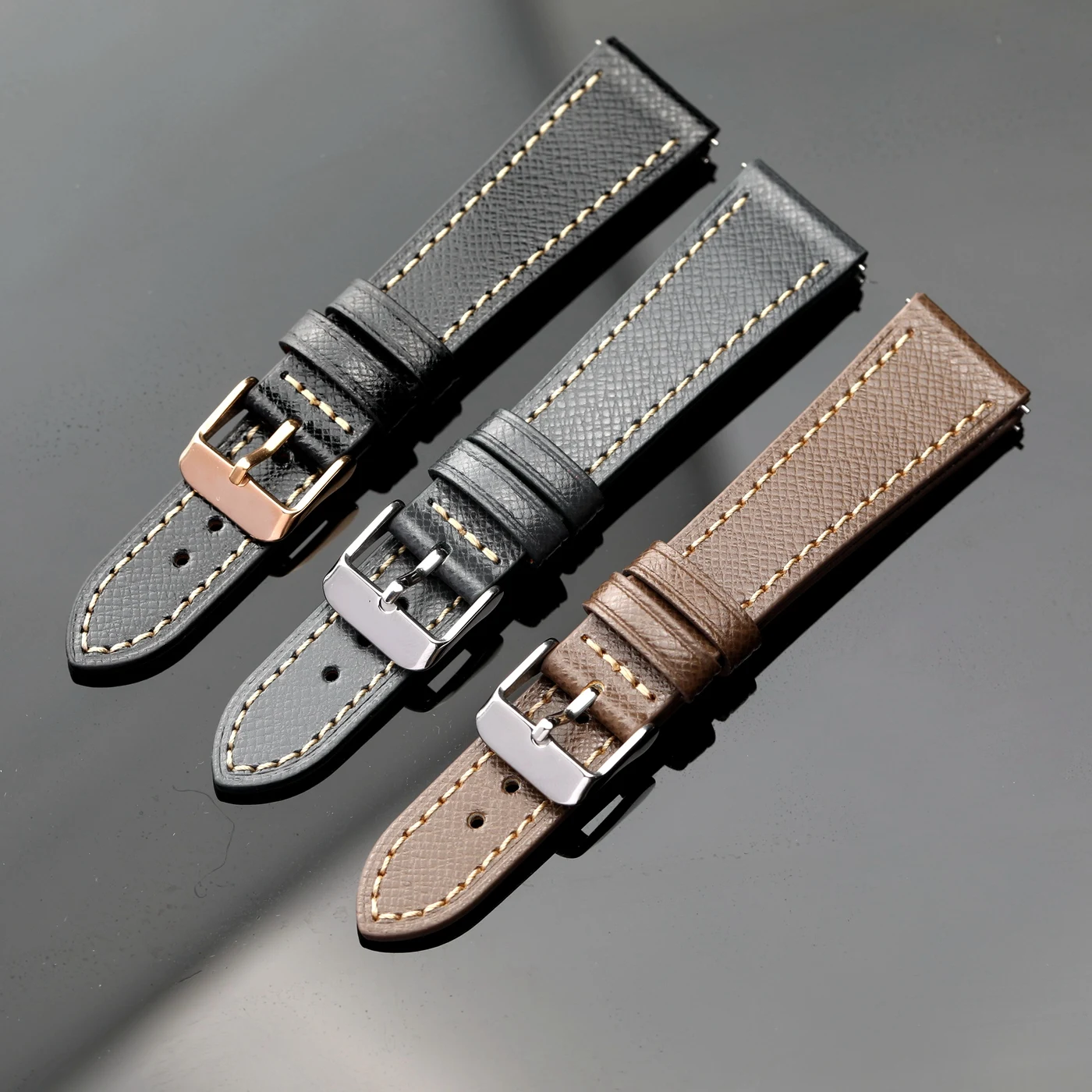 Handgefertigtes Armband aus echtem Leder, 18 19 20 21 22 mm, weiches, ultradünnes Herrenarmband im Retro-Stil, geeignet für antike Uhrenarmbänder