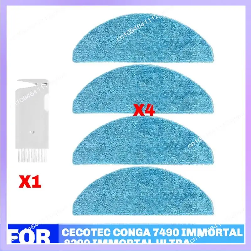 

N83R Mop Cloth Accessories For Cecotec Conga 7490 Immortal/8290 Immortal/Kabum Smart 900 Vacuum Cleaner Parts Replacement Kit