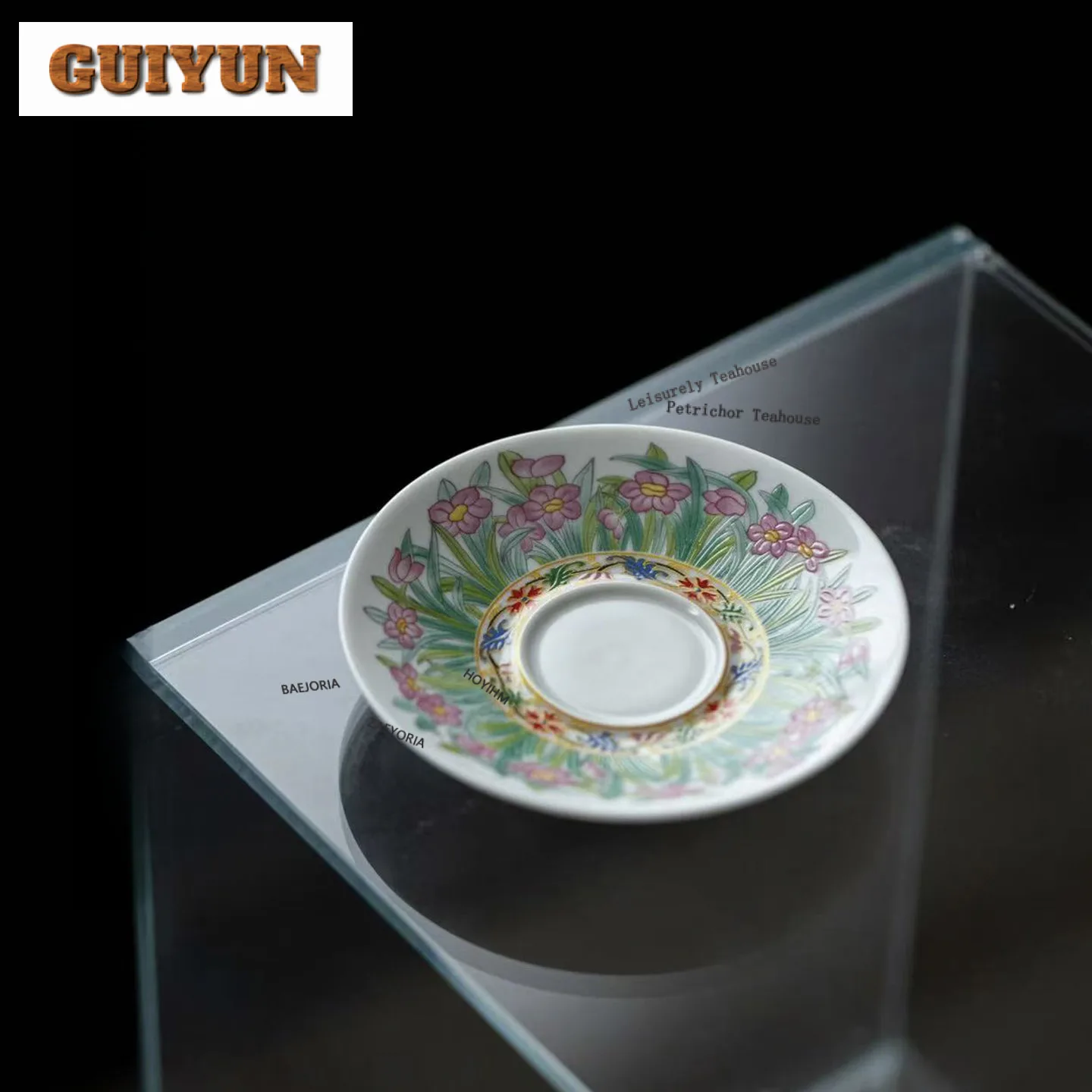 Decal Daffodil Coasters Handmade Mug Plate For Coffee Cups Saucer Household Anti-scald Placemats Teacup Base Teaware Decoration