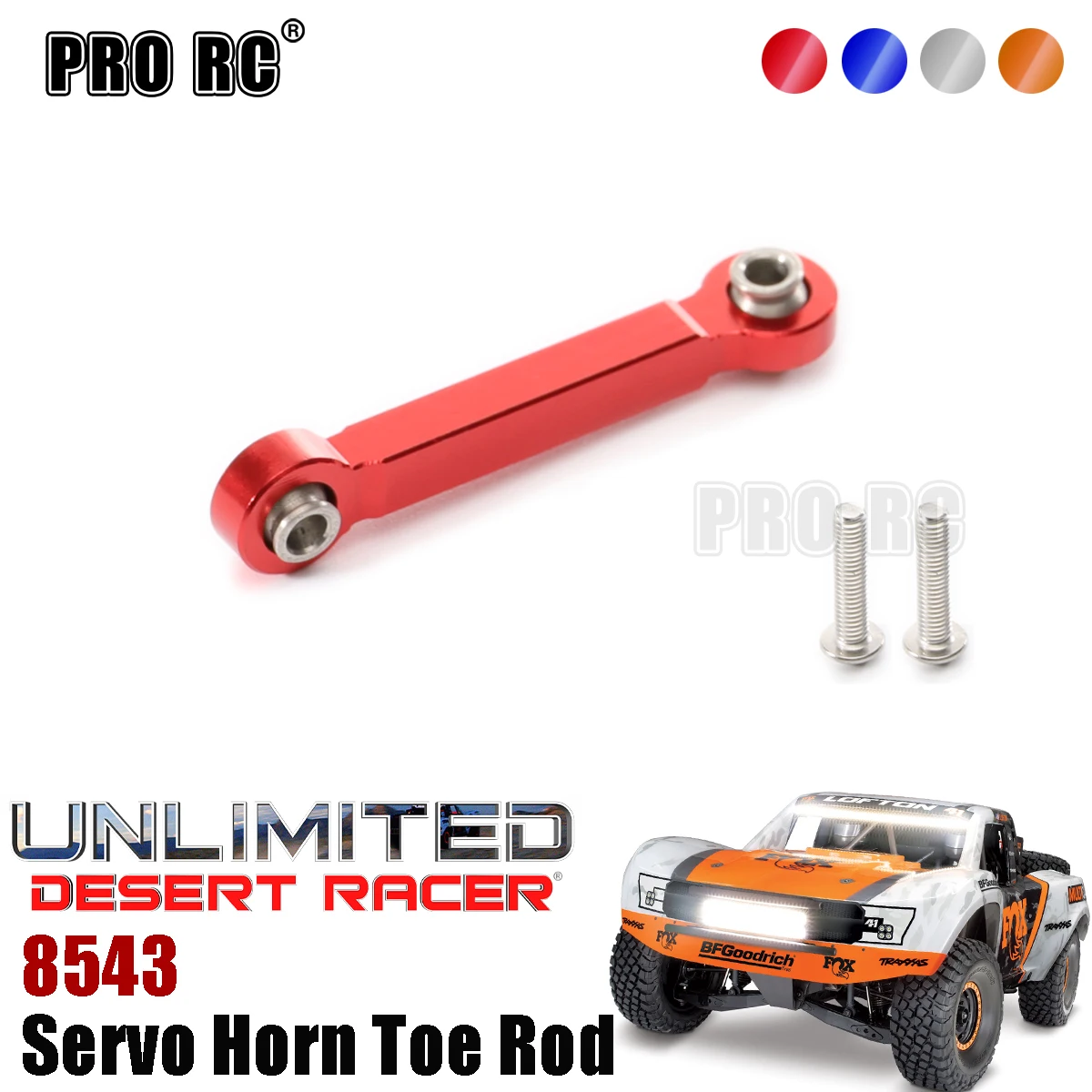 1Pcs 8543 Alloy Servo Steering Linkage Tie Rod Link For RC Traxxas 1/7 Unlimited Desert Racer UDR 85076-4 85086-4 Upgrade Part