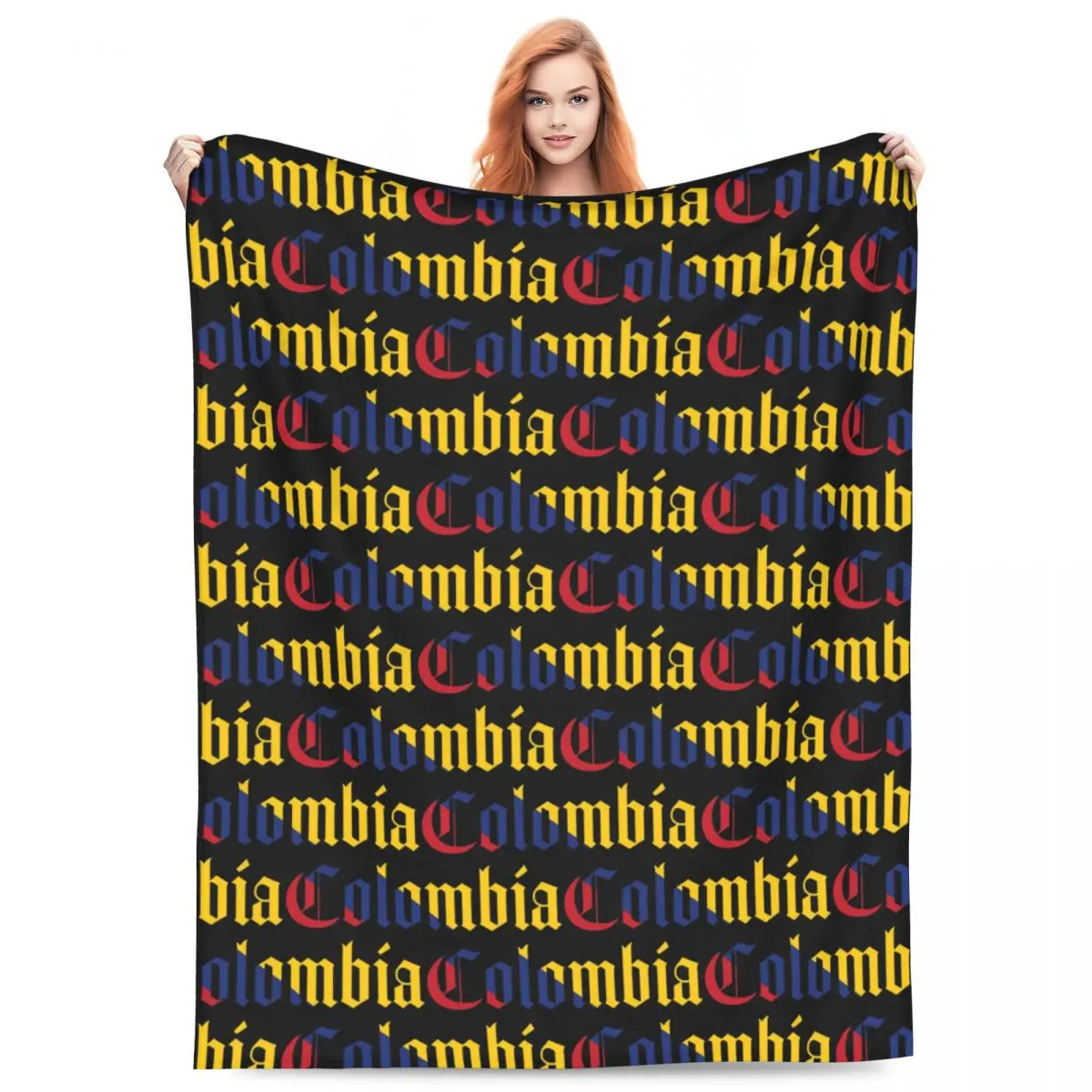 Colombia Colombia Flag Blanket Flannel Sofa Throw Blanket Warm for Home Bedroom Throws Bedspread Quilt