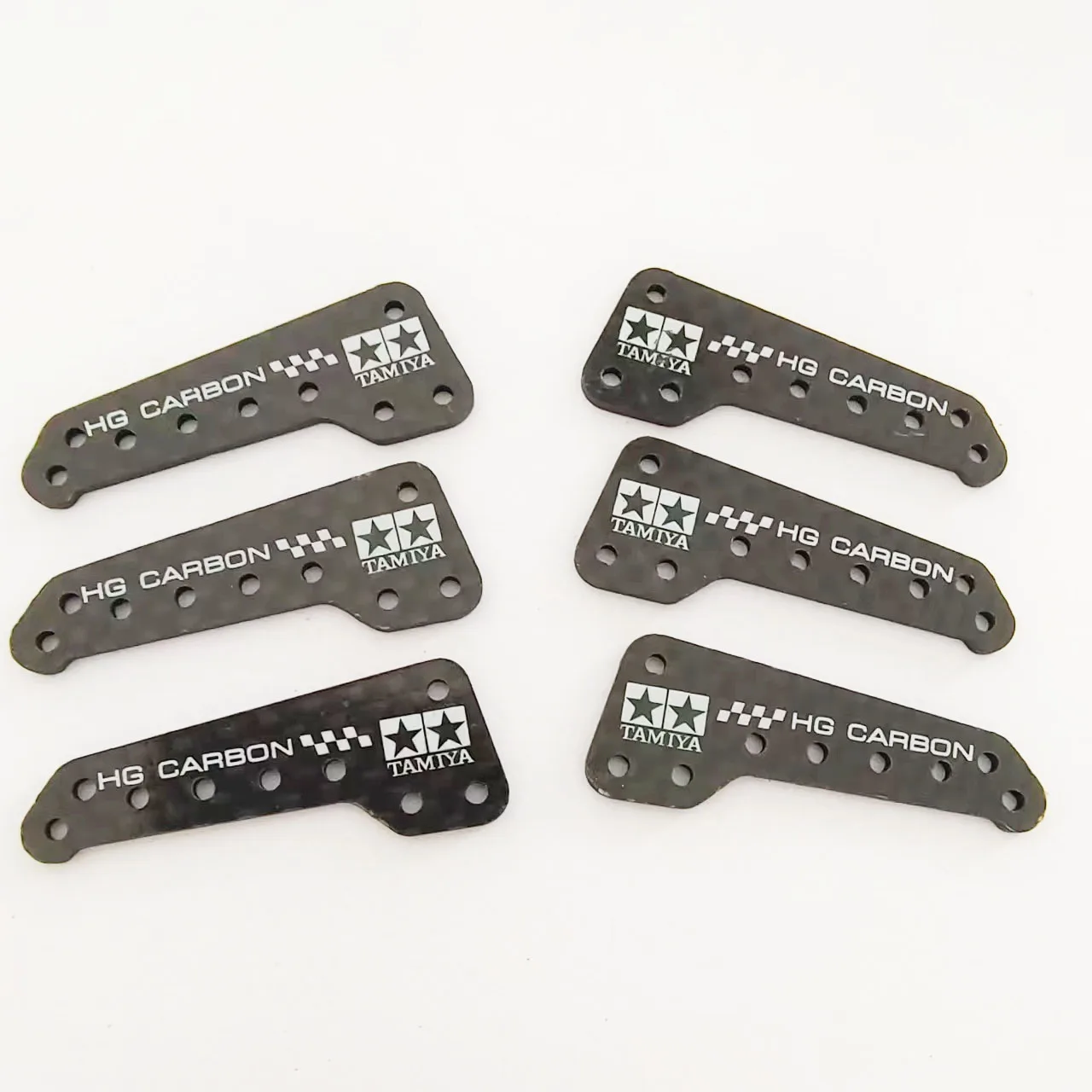 6pcs HG Carbon Side Stays for AR Chassis Middle Wing 1.5mm 95601 Homemade Spare Parts for 1/32 Tamiya Mini 4WD Car