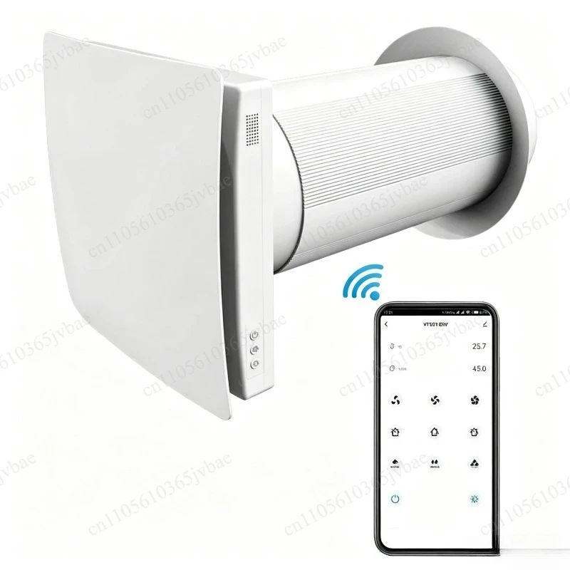 Wireless Control Fresh Air System, Heat Recovery Design, Home Ventilation