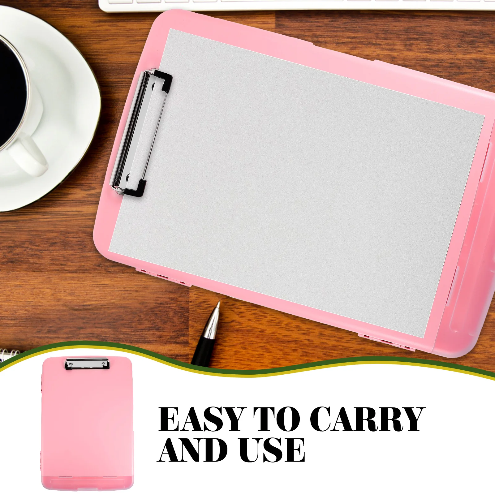 Teacher Clipboard with Storage Store Office Folders Multi-use Writing Boards Multi-function