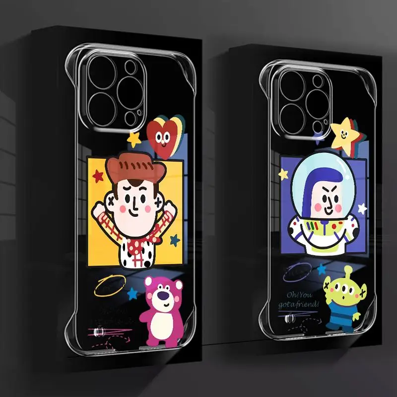 Disney Toy Story Cute Dolls phone case for Apple iphone 16 15 pro max cases 11 16plus 12 14 13 borderless cooling clear fundas