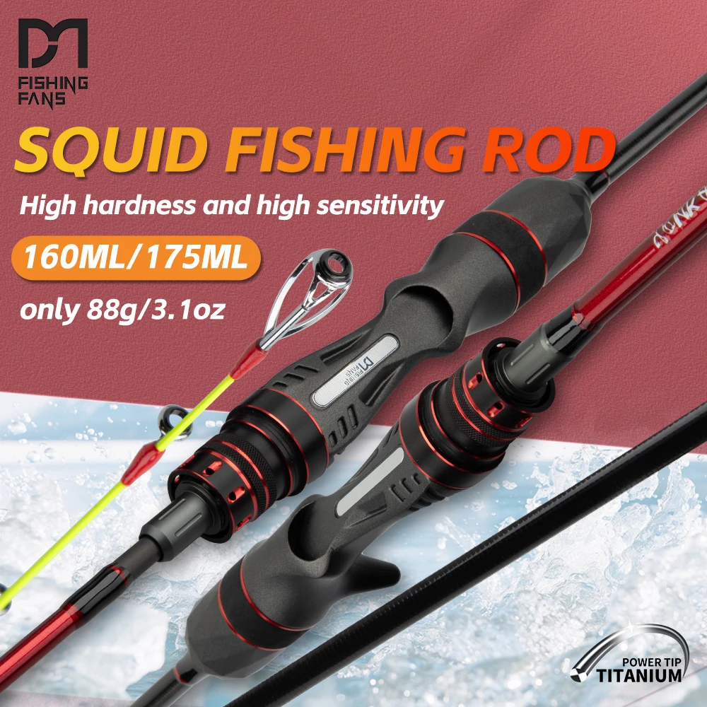 

Удочка для ловли осьминогов и кальмаров FISHINGFANS 1.6м/1.75м ML с цельной литой рукояткой и титановым наконечником