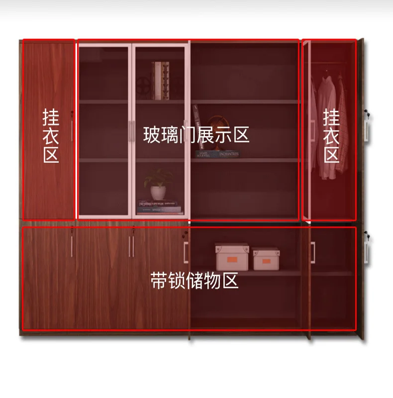 Fuzhou Office Furniture Boss File Cabinet Simple Modern Data Cabinet Locker Storage Bookcase Wholesale