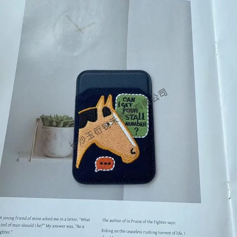 With GPS Anti-loss Function, Ultra-thin Embroidered Leather Card Storage, Magnetic Can Be Attached To The Mobile Phone Case