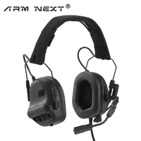 Auriculares tácticos Airsoft, orejeras plegables con micrófono, auriculares militares para disparar, cazar, protección auditiva