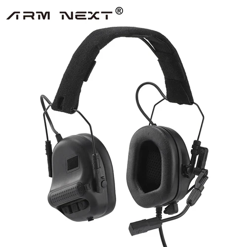Auriculares tácticos Airsoft, orejeras plegables con micrófono, auriculares militares para disparar, cazar, protección auditiva