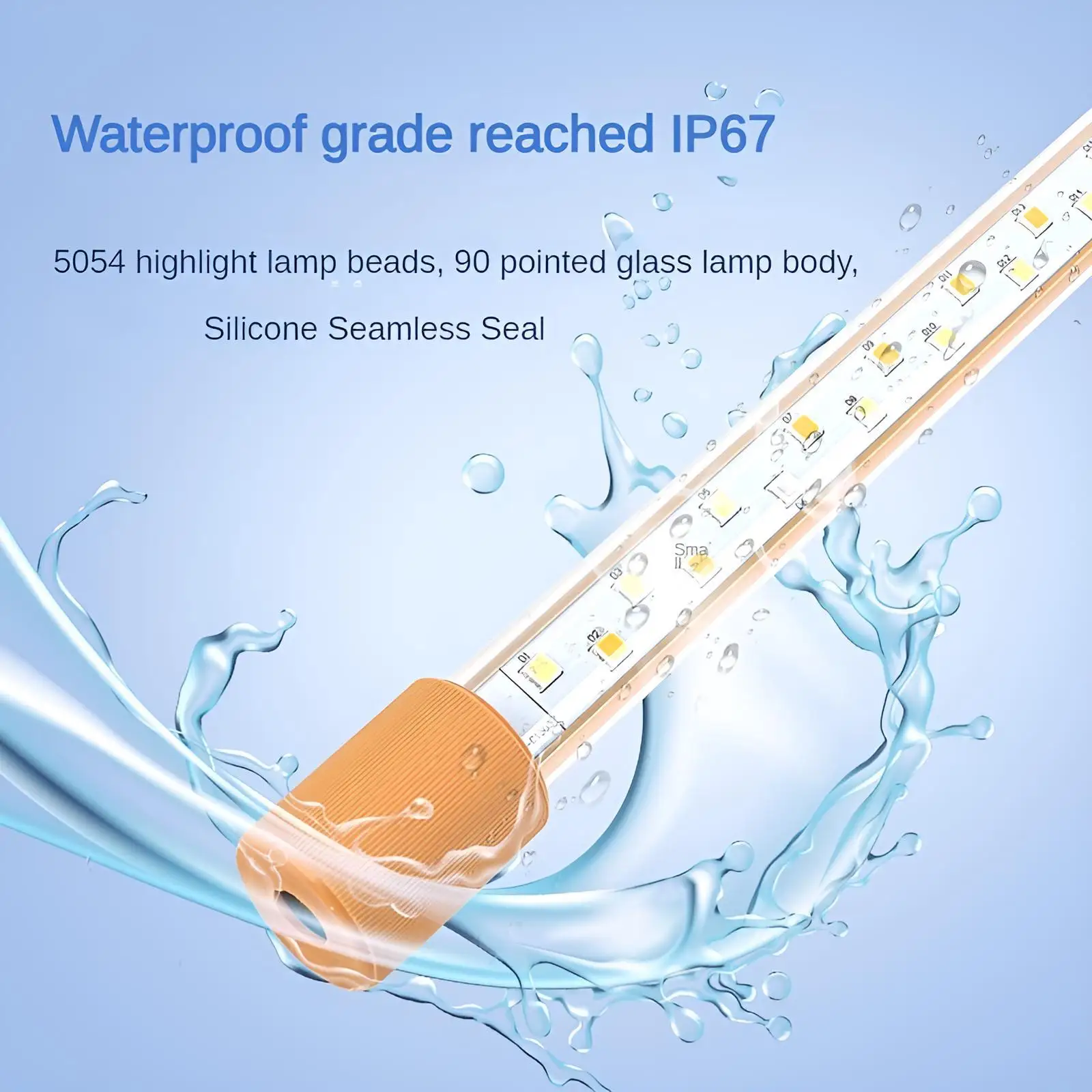 Smart Amphibious Aquarium Light 160° Wide Angle Dimmable Timer IP67 Waterproof High CRI