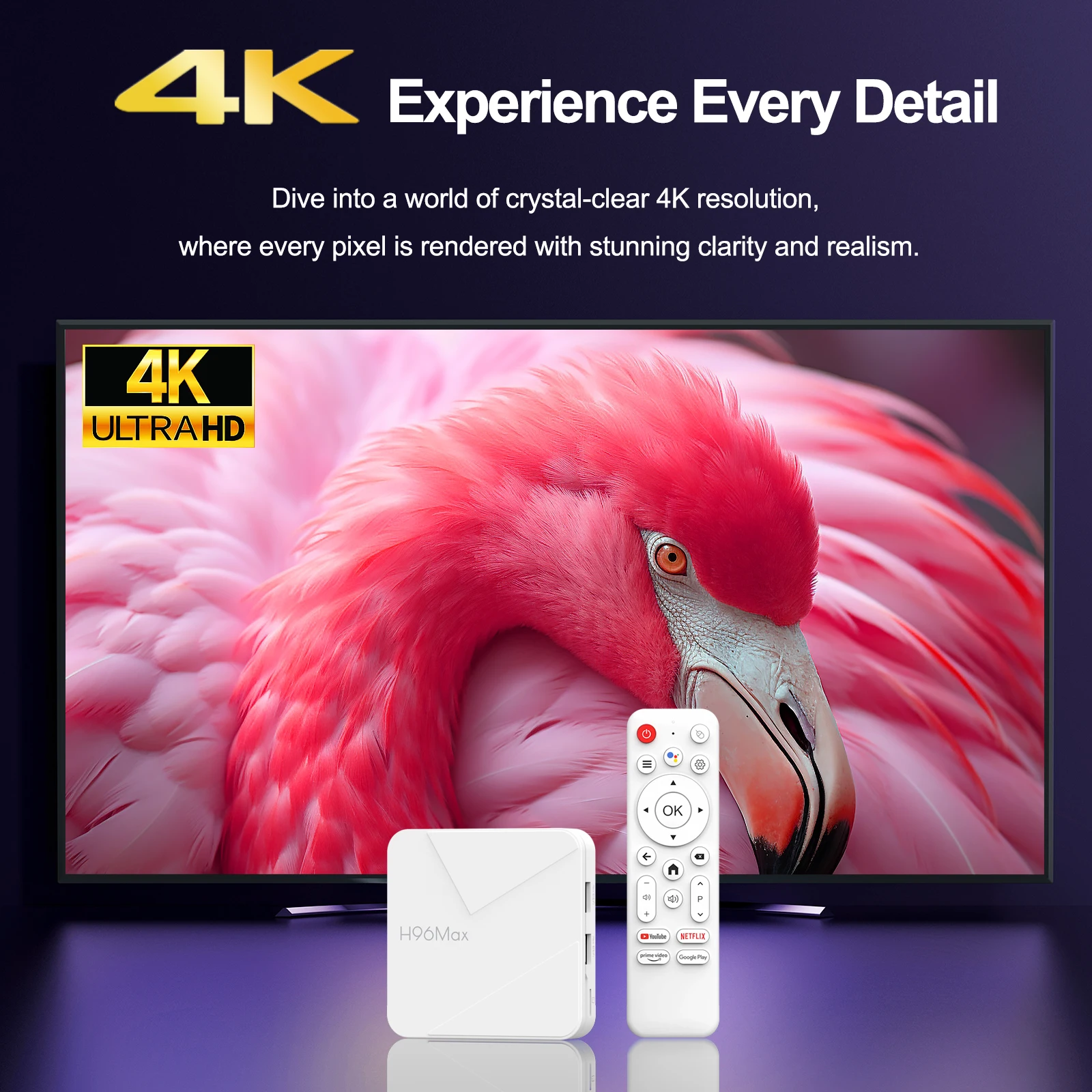 H96 Android 14 TV BOX RK3518 4K 2.4G 5G Wifi BT 100M Lan 16GB