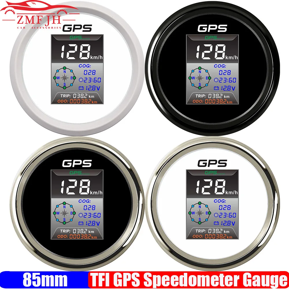 3In1 Multifunctional Gauge 85mm GPS Speedometer Gauge with Antenna COG TFI Screen Hourmeter Clock Voltmeter Car Boat Customized