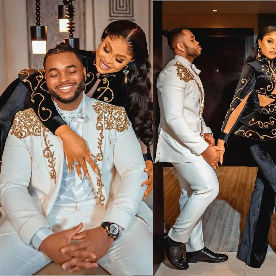 Plus Size Wedding Tuxedos Appliques 2 PCS Jacket Pant Men Suit New Peaked Lapel Double Breasted Groom Business Blazer Customized