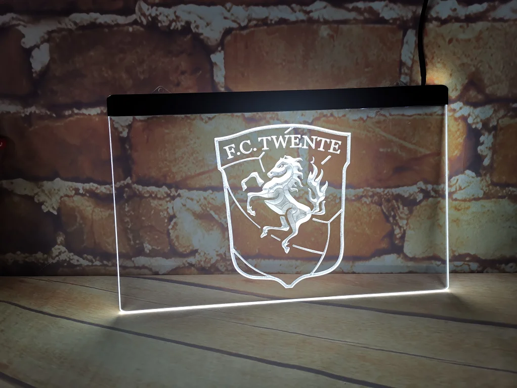 FC Twente Enschede Eredivisie 3D LED Neon Light Sign, Home Decor Crafts, New NR Beer Bar, Pub and Club, FBHL-09