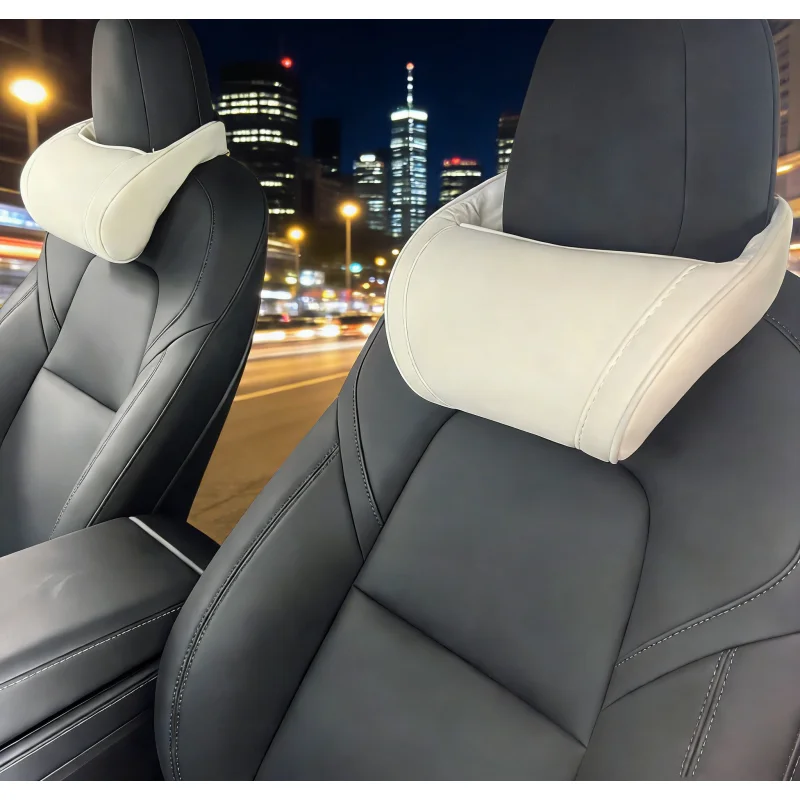 

Suitable for the headrests of Tesla vehicles (3/Y/S/X) and most models, the memory foam ergonomic design seat headrest